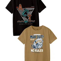 CODEZ Boys 2 Printed Applique T-shirt-10