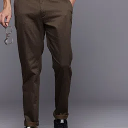 Raymond Men Slim Fit Textured Trousers-image-98