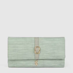 Baggit Women Green Printed Buckle Detail Two Fold Wallet-16