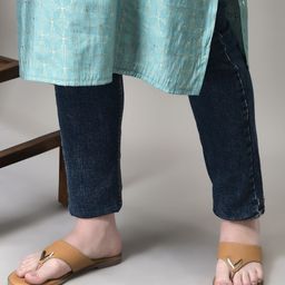 DressBerry Women Striped Open Toe Flats-image-50