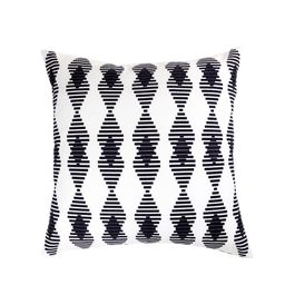 ANS Black & White Set of 5 Abstract Square Cushion Covers image 2