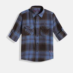 Monte Carlo Boys Checked Casual Smart Fit Shirt-image-48