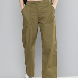 Levis Women Self Checked Baggy Trousers-image-28