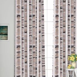 GM Black & Brown Striped Door Curtain-image-9