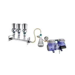 Supertek Sterility Test Unit Complete Kit With In-Built Aluminium Clamp, Funnel Capacity 300 ml, 18.245.0300-42