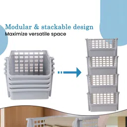 RUBOXA Grey Set of 1 Regular Multi-Utility Organisers image 5