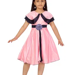 BAESD Girls Cape Sleeve Fit & Flare Dress-picture-39
