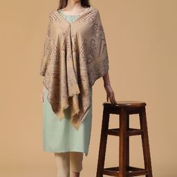 Tiara Women Geometric Woven Design Shawl-image-60