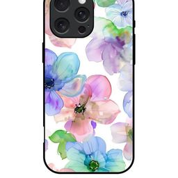 QRIOH Floral Printed iPhone 16 Pro Max Back Case Mobile Accessories-image-43