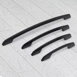 Atom Zinc Black Matte Finish Cabinet/Drawer Handle, CH-545-BM-8 (Pack of 2) image 3