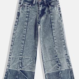 HERE&NOW Girls Flared Light Fade Stretchable Jeans-image-13