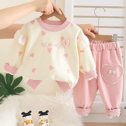 INCLUD Girls Printed Long Sleeves Sweatshirt With Joggers-picture-23