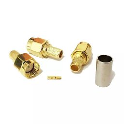 Trade Hub RP SMA Male Plug RF Coaxial Connector Crimp for RG58/LMR200/RG8 (Pack of 5)-32