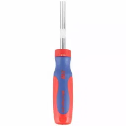 Westward Multi-Bit Screwdriver with Plastic & Rubber Handle, 401K72-24