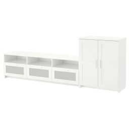 ikea brimnes TV storage combination, white, 258x41x95 cm-picture-42