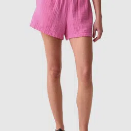 GAP Regular Fit Mid-Rise Pure Cotton Shorts-image-88