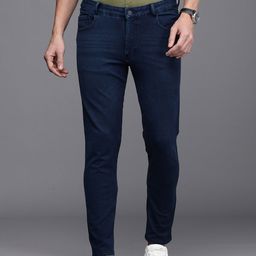 Louis Philippe Jeans Men Navy Blue Slim Tapered Fit Low-Rise Stretchable Jeans-image-30