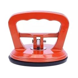 A&S TOOLSHOP Single Cup Glass Suction Lifter Aluminium & Rubber 15 cm Diameter Red & Black, AS-21-5
