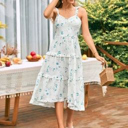 Stylecast X Slyck Floral Print Layered A-Line Dress-picture-29