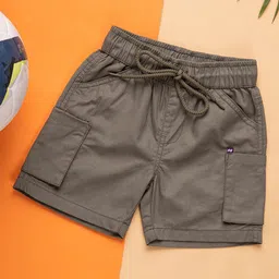 PURPLE UNITED KIDS Twill Solid Shorts - Olive Green-picture-8