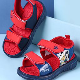 Cute Walk by Babyhug Disney Velcro Closure Sandals with Mickey Mouse Print - Navy Blue-image-87