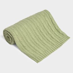 Mi Arcus Solid Knitted Blanket Green-40