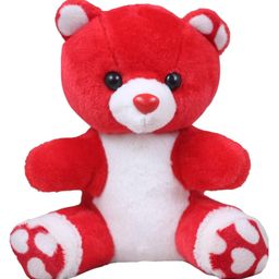Tickles Heart Print Teddy Bear Soft Stuffed Plush Animal Toy for Kids Baby Girls Birthday Gifts Valentine's Day (Color: Red and White Height 22 cm)-11