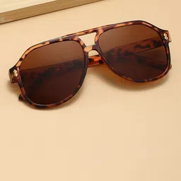 AUGEN Unisex Black Lens & Black Aviator Sunglasses with-picture-3