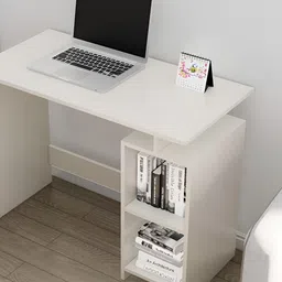 HEXA RED White Engineered Wood Study Table For Work From Home Students & Computer Table image 5