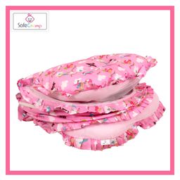 SafeChamp Skyler Jumbo Extra Large Bedding Set with Mosquito Net And Pillow - Pink image 5