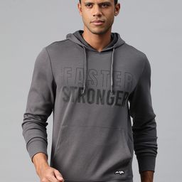 Alcis Men Typography Printed Hooded Sweatshirt-45