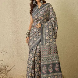 Mitera Ajrak Block Block Print Ready to Wear Saree image 5
