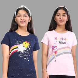 ZUNIORS SSC Kids-Unisex Navy Blue Cotton Printed Tshirts-image-95