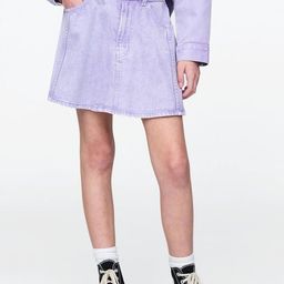 GAP Girls Dyed Lightly Washed Denim A-Line Skirt-image-56