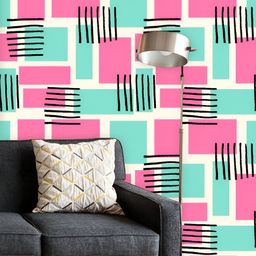 ArtzFolio Printed UV-Resistant Anti-Bacterial Watercolour Geometric Pattern Peel & Stick Wallpaper-image-36