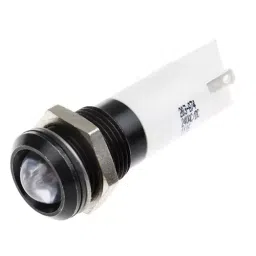 RS PRO White Panel Mount Indicator 24V DC, Mounting Hole Size 14 mm, IP Rating IP67, Model No 203874-7