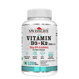 Swisslife Forever Vitamin D3 + K2 Tablets - 120 Tablets-19