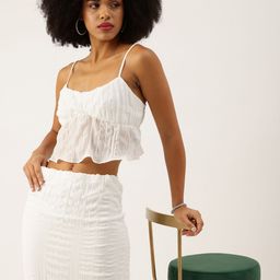 bebe Shoulder Strap Crop Top With Pleated Pencil Midi Skirt Co-Ords-image-66