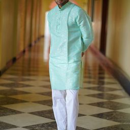 The Kurta Studio Floral Printed Mandarin Collar Pure Cotton Kurta-picture-18