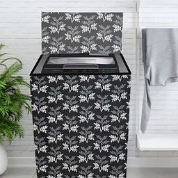 LooMantha Black & White Printed Top Load Fully Automatic Washing Machine Cover-image-12