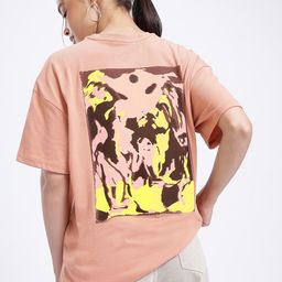 glitchez Abstract Graphic Printed Oversized Fit T-shirt-3