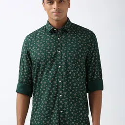 Peter England Casuals Men Spread Collar Floral Printed Cotton Slim Fit Casual Shirt-image-68