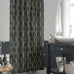 ArtzFolio Black & Yellow Printed Shower Curtain-image-68