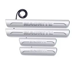 Auto Pearl Car Door Foot Step Led Sill/Scuff Plates Mirror Finish Silver Compatible For Nissan Magnite, LEDSillPLATE_Sil_Magnite (Set of 4)-image-6