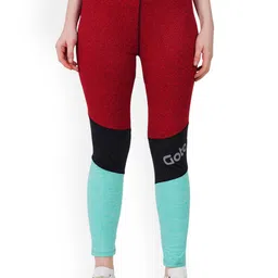 GOTO Women Colourblocked Dri-FIT Training or Gym Tights-image-35