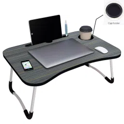 Shopper52 Foldable Portable Adjustable Multifunction Laptop Table HQMPTCUP-BK image 2