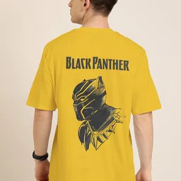 Jack Paris Men Black Panther Printed Relaxed Fit Cotton T-shirt-image-99