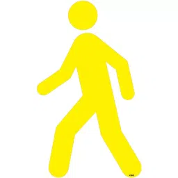 RS PRO PVC Floor Sticker Pedestrians Sign With Pictogram Only Text, 800 x 450mm Model No 2267872-image-29