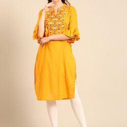 Anouk Women Flared Sleeves Thread Work Kurta-picture-26