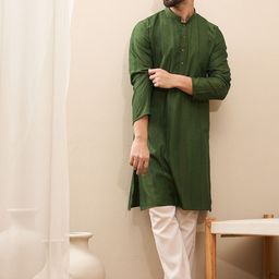 SWAGG INDIA Men Halter Neck Thread Work Kurta-image-101